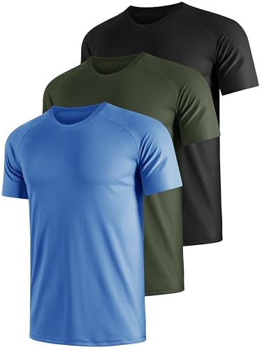 T-shirt de sport homme anti-transpiration séchage rapide lot de 3 hauts