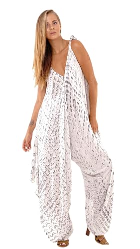 SHU-SHI - Combinaison sarouel une pièce - pour femme - jambes larges/coupe ample - look...