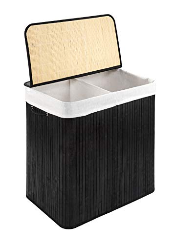 WohnDirect Cesto per il bucato con Coperchio e 2