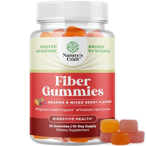 Tasty Prebiotic Fiber Gummies for Adults - High Fiber Supplement