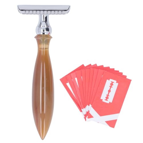 LUCKDANO Conjunto de Afeitado Vintage con Cuchillas de Doble Borde para Hombres con Juego de Afeitado Retro, Kit de Aseo de Barba, Viaje en Casa