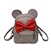 Produktbild JNML Damenrucksack Sweet Bow Teen Girls Rucksäcke Schultasche Mickey Backpack Pu Leder Female Mini Bag, Grau