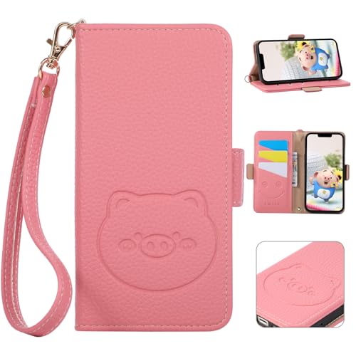 TEDTIKJT 適用 Xperia 10 VII ケース 手帳型 エクスペリア10 vii XQ-FE44 SO-52F SOG16 A502SO 手帳型 ケース 財布型 カバー かわいい漫画の豚の模様 PUレザー カード収納 耐衝撃 携帯カバー エクス