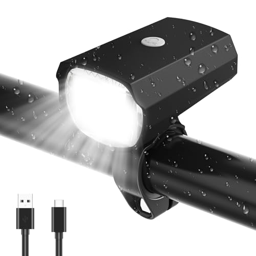 Realky LED Fahrradlicht Vorne, 50 LUX, Fahrradlicht USB Aufladbar mit...
