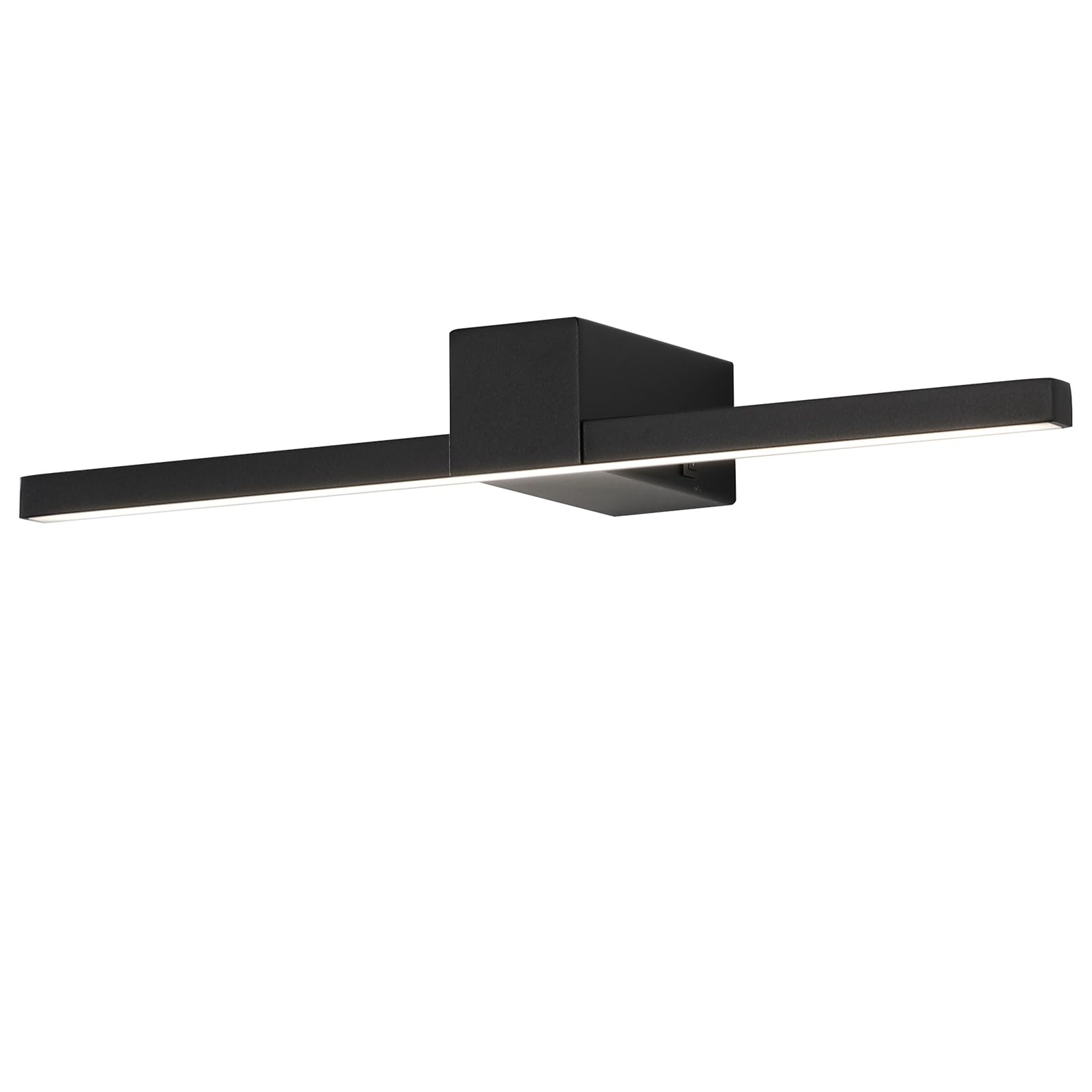 Lámpara de Espejo Baño LED 40CM 12W 960LM, Blanco Neutro 4000K Aplique Espejo Baño Moderno para Maquillaje IP20 (Negro)