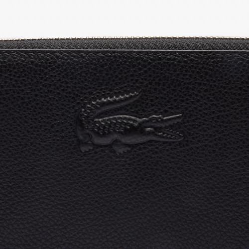 Lacoste Women's Large City Court Grain Leather Billfold Wallet, Black, One Size4