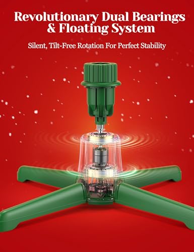 Dg-Direct SDJ006 Musical Rotating Christmas Tree Stand, Anti-Tilt Noiseless, Up To 9Ft 120 Lb Artificial Christmas Tree thumb #4