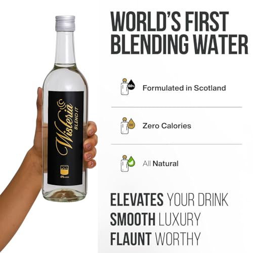 Image of WISTERIA Waters Premium Glass Bottled Mineral Water 750ml, pH-Balanced, Water 0% Alcohol Chemical-Free, Natural Spring Taste, Mineral-Infused Hydration, Glass Bottle - Pack of 6