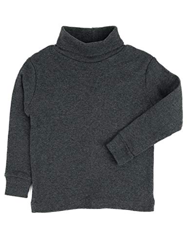 Image of Leveret Girls Boys & Toddler Solid Turtleneck 100% Cotton Kids Shirt (2 Toddler-14 Years) Variety of Colors