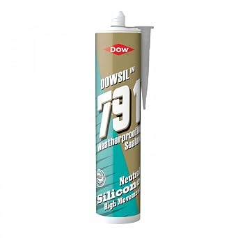 791 Silicone Sealant Grey 310ml | UV, ozone and temperature resistant with excellent adhesion; skins in 20 mins, tack-free in 45 mins