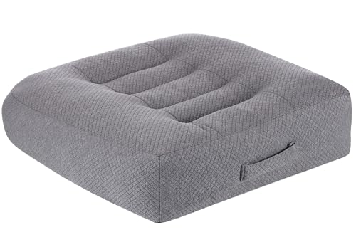Image of WSGJHB Office Chair Cushion Pillow Adult Car Booster Seat Cushions | Seat Cushions for Short People Effectively Increase Field of View Lower Back Fatigue Relief, for Home Anti-Slip 18x18x4.7 inch