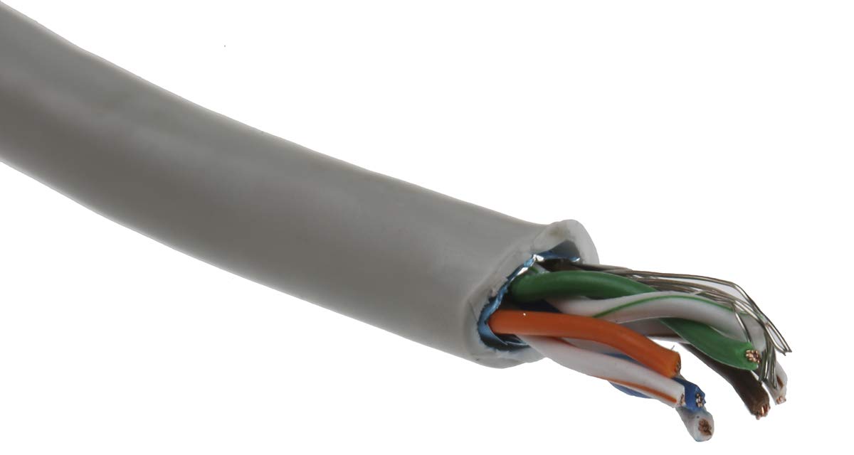 RS PRO Cavo Ethernet Cat.5e, 100 m, grigio F/UTP, diametro esterno 5,4 mm, PVC, rotolo da 100 m