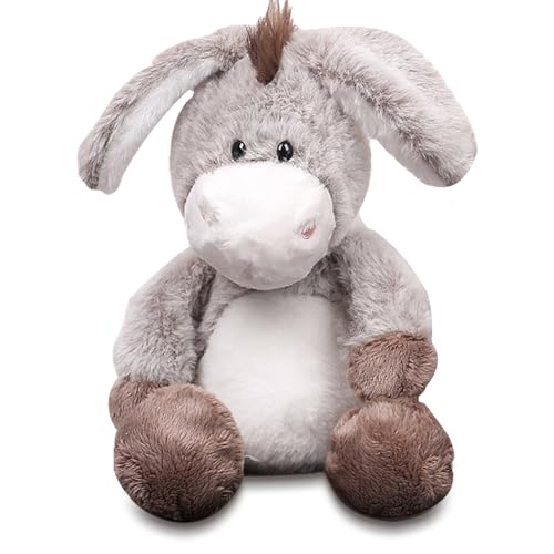 Peluche Âne, Jouet Ânes en Peluche, Jouet en peluches Mignon Poupée 32 cm, Poupée au Motif d'Ânes, peluche Réaliste en Peluches Douce, Cadeaux pour...