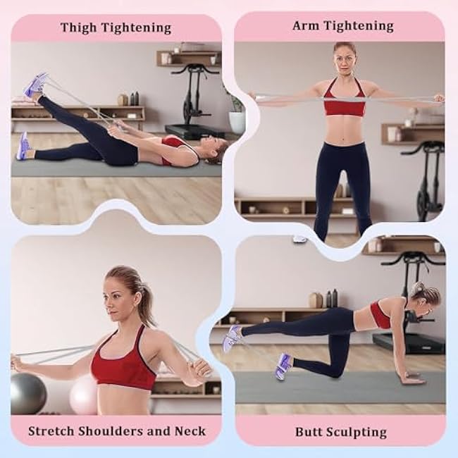 3PCS Figure 8 Resistance Bands for Women, 15 lbs, 25 lbs, 35 lbs Figure 8 Fitness Resistance Band, 8 Shaped Exercise Bands with Handle, Exercise Equipment for Yoga, Pilates, Physical Therapy