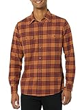 Goodthreads Slim-fit Long-Sleeve Stretch Flannel Shirt Hemd, Toffee Braun, Karo, XL
