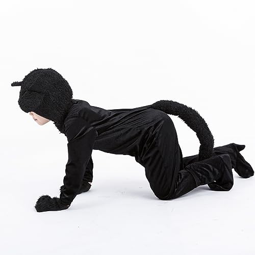 Disfraz de gato negro para niños y niñas miniatura 6