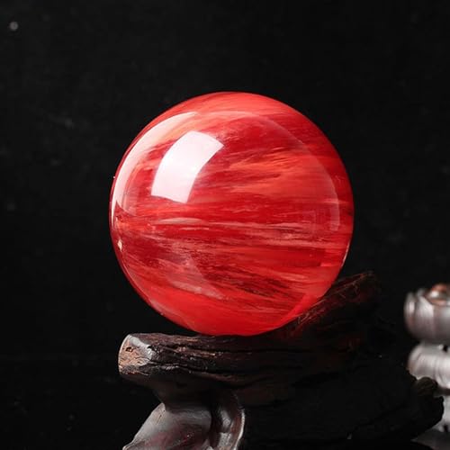 Pierre de quartz rouge en sphère 20cm cadeau déco prestige - 2