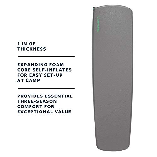 Therm-a-Rest Trail Scout Self-Inflating Foam Camping Mat, WingLock Valve, Regular - 20 x 72 Inches
