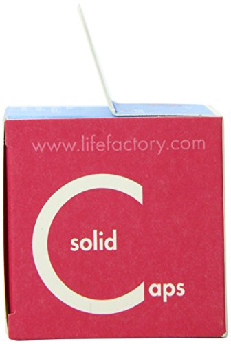 Lifefactory Flat Caps for 4-Ounce and 9-Ounce BPA-Free Glass Baby Bottles, White (Pack of 2)