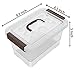 WYT Clear Storage Latch Box, 6 Pack Storage Organizer Bins with Latching Handle and Lids, 3.5 Quart