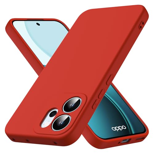 Byvuwiay Cover per OPPO Reno 14 F/FS 4G / 5G, Morbida Silicone Liquida TPU Protettivo Ultra Slim Custodia Antiurto Custodia per OPPO Reno 14 Fs 5G - Rosso