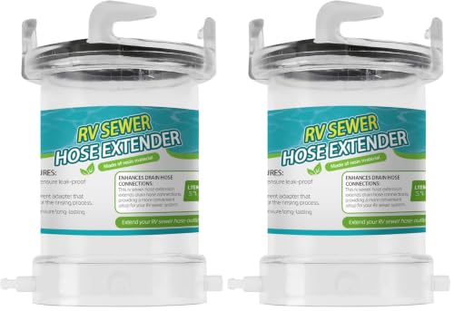 Image of 5 inch Extension T1021 Clearview Hose Adapter, RV Clear Sewer Hose Extender, Camper Sewer Hoses Fitting, Camper Sewers Hoses Extensions, Clear Design and Durable Resin Material (Pack of 2)