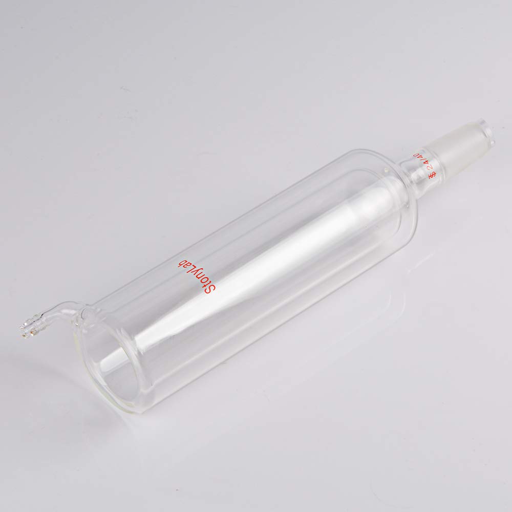 stonylab Dewar Kondensator, Borosilikatglas Kühlfinger Kondensator Trockeneis Kondensator Labor Kondensator mit 24/40 Gelenk Unterer Tropfspitze, 200 mm Mantellänge und 40 mm Innendurchmesser