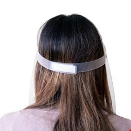 Displayshop 10 Viseras Protectoras Transparentes para la Cara con Cierre de Velcro