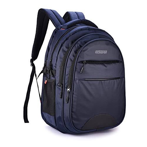 Image of Blue Color Design Five Zipper Laptop Backpack(SK02)