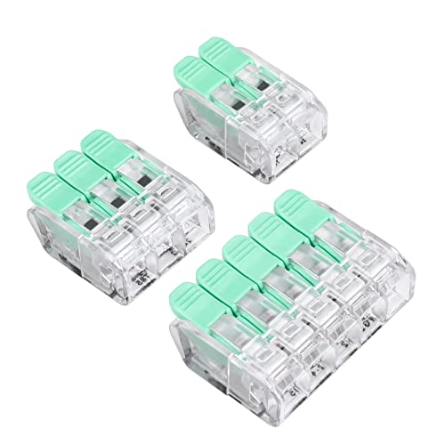 ANSIWEE Lever Wire Connectors Kit. 84pcs Lever Nuts Assortment Pack, Compact Splicing Wire Electrical Connector, Includes (52x) 2 Ports, (22x) 3 Ports, (10x) 5 Ports, Pack for All Wire 12-24 AWG