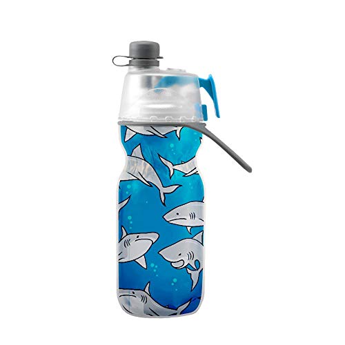 O2COOL Bottle Kids Mist N' Sip, Sharks