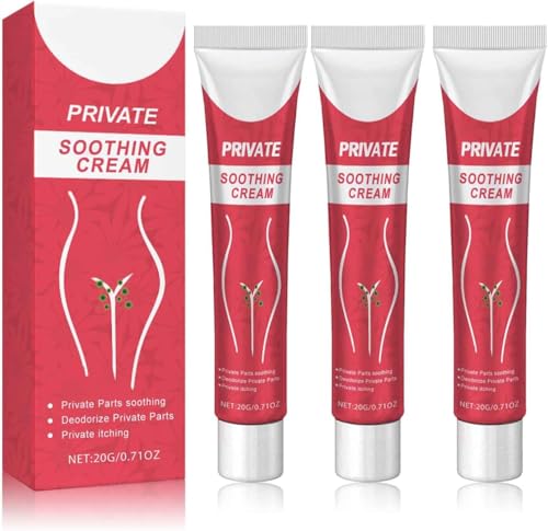 Crema íntima, Gel calmante para la comodidad íntima, Fórmula suave para el cuidado externo diario (3 Pcs)