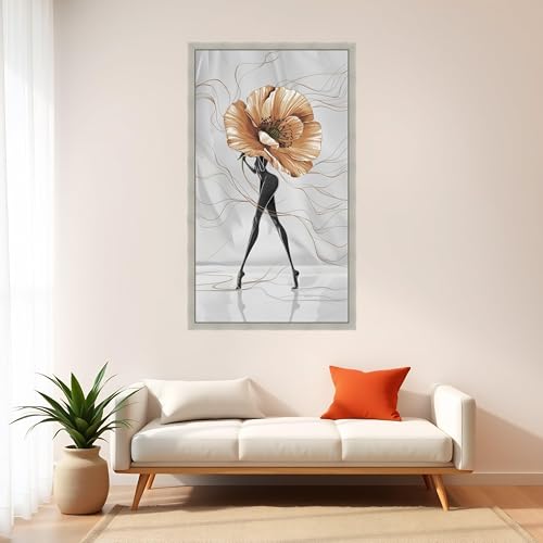 Toile abstraite florale pour une atmosphère douce et inspirante