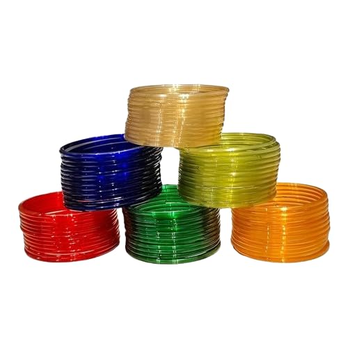 Lyychee Multi Color Plain shaining Glass bangles set or chudi set for women and girls. pack of 72 bangles (2.4) (B0CDGMTC3J) Amazon Price History, Amazon Price Tracker