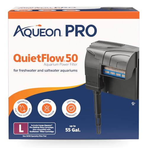 Aqueon QuietFlow 50 LED PRO Aquarium Fish Tank...