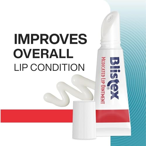 Blistex Medicated Lip Ointment, 0.21 Ounce Tube, Relieves Cold Sores & Helps Heal Dry Chapped Lips, Pain Relief from Lip Sores & Blisters, Healing Ointment, 3 Count(1 Pack)