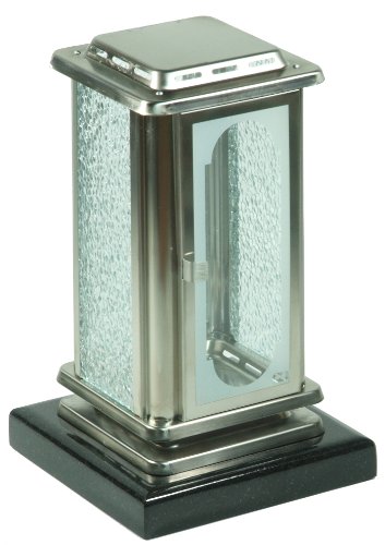 Lanterna Da Esterno Cilio 293630 Torre In Acciaio Inox: Design Elegante Con Vetro, 53 Cm - Portacandela Da Giardino