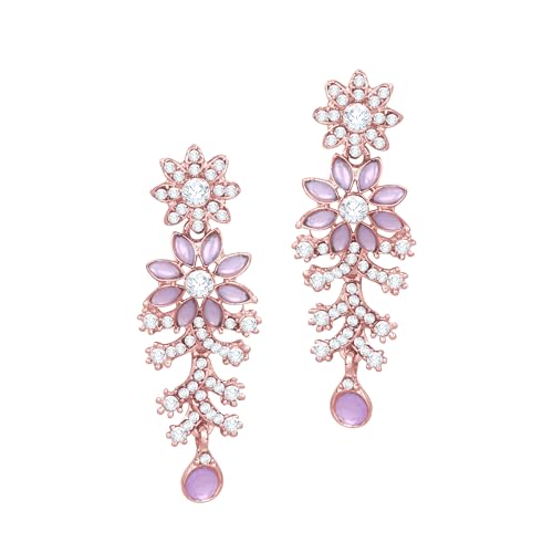 Atasi International Diamond Necklace Jewellery Set for Women with Earrings and Maang Tikka for Wedding, Party, Engagements & Festivals (Image - 4)