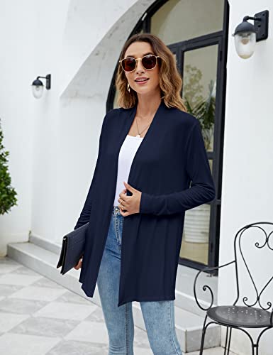 Image of Newchoice Womens Casual Lightweight Long Sleeve Cardigan Soft Drape Open Front Fall Dusters (S-3XL)