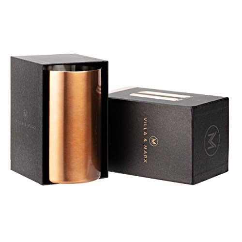 Villa & Marx Wine Chiller - Elegant Champagne Bucket with Copper Finish - Insulated Wine Bottle Cooler Without Ice - Double Walled Wine Chiller Bucket, Fits And Cools All Bottles - Thumbnail 3