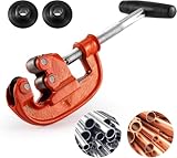 Professional Pipe Cutter Tool for 1-3' Pipes,Heavy Duty Metal Tube Cutter to Galvanized Pipe,Ironr, and PipeCopper,Metal Tube Cutter Great With 2 additional blades for Plumbers or Metalworkers