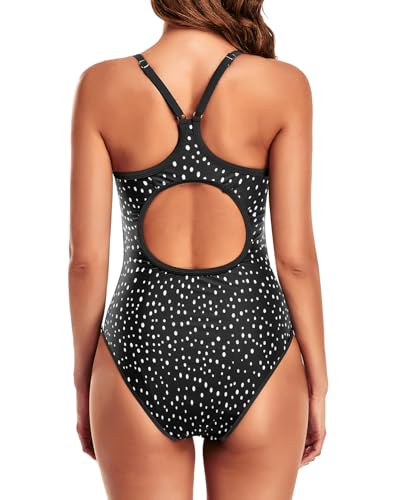 Image of Tempt Me Athletic One Piece Swimsuits for Women | Training, Sport, Racerback, Keyhole, Adjustable straps, Full coverage