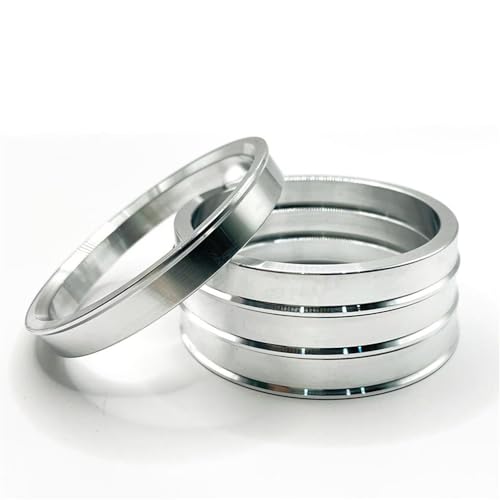 WANGBINGXING Anillos Centrales para Llantas 4 Uds Rueda de Coche de Aluminio Plateado 73,1-64,1mm Anillos céntricos for Ruedas, Accesorios de Coche. Anillo céntrico de buje de 73,1 a 64,1 mm
