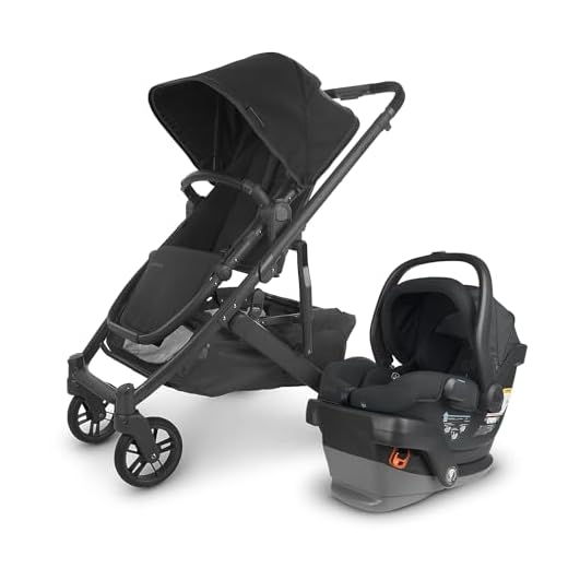UPPAbaby Travel System, Includes Cruz V2 Stroller + Mesa V2 Car Seat Combo/Toddler Seat, Bumper Bar, Bug Shield, Rain Shield, Car Seat, Base + Robust Infant Insert Included/Jake (Charcoal)