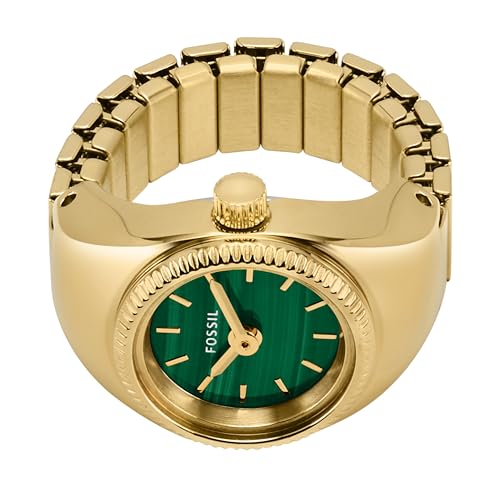 Image of Fossil Women's Watch Ring, Quartz Stainless Steel Two-Hand Ring Watch for Women