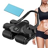 Bauchtrainer Ab Roller mit Kniebandage, Timer, Ellenbogenstütze, Ausrüstung für Bauchmuskeltraining, Männer, Frauen, Fitnessstudio, Zuhause, Büro, Appartam