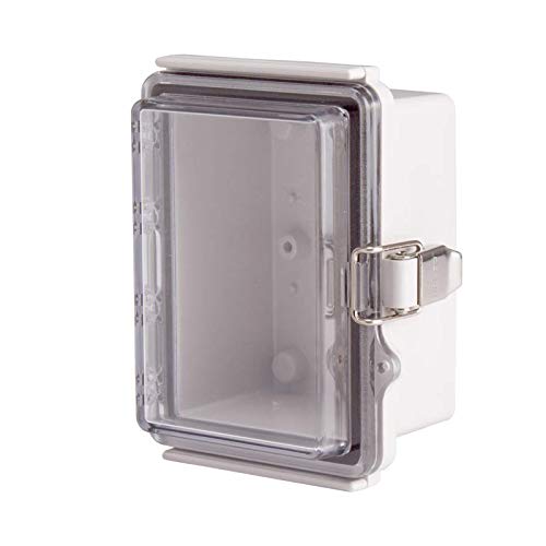 BC-ATP-091207, Plastic Enclosure, ABS Gray Body & PC Clear Cover, P Type for Molded Hinge & Stainless Steel Latch, W3.54 x L4.72 x D2.76" Size, IP67-image-32