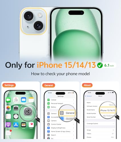 Image of FNTCASE for iPhone 15 Case: for iPhone 14 Case & iPhone 13 Case [Compatible with Magsafe] Translucent Matte Cases with [Screen Protector] Military Grade Shockproof Protective Phone Cover - Green