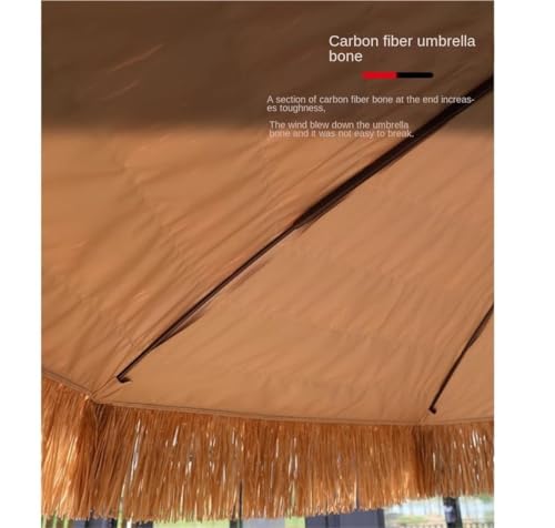 Parasol 8,8 pieds avec base marbre double ventilation paille
