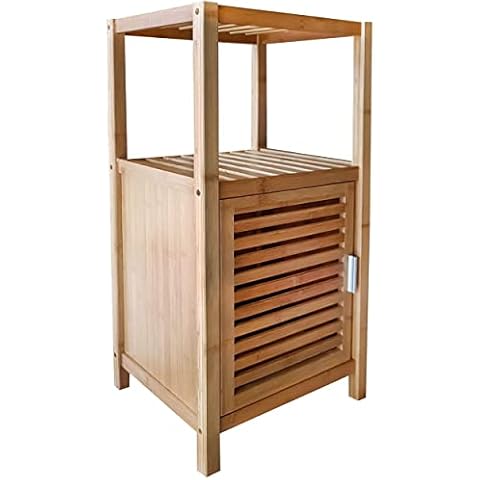 osoltus Bambus Badregal Badschrank braun 80cm Cover